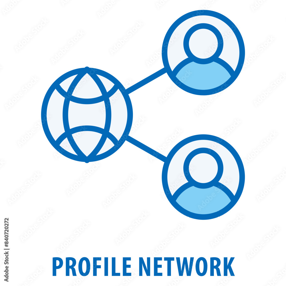 Poster profile network icon simple and easy to edit for your design elements