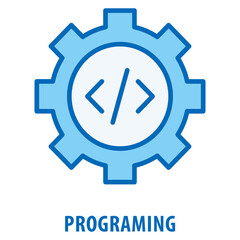 Programing Icon simple and easy to edit for your design elements
