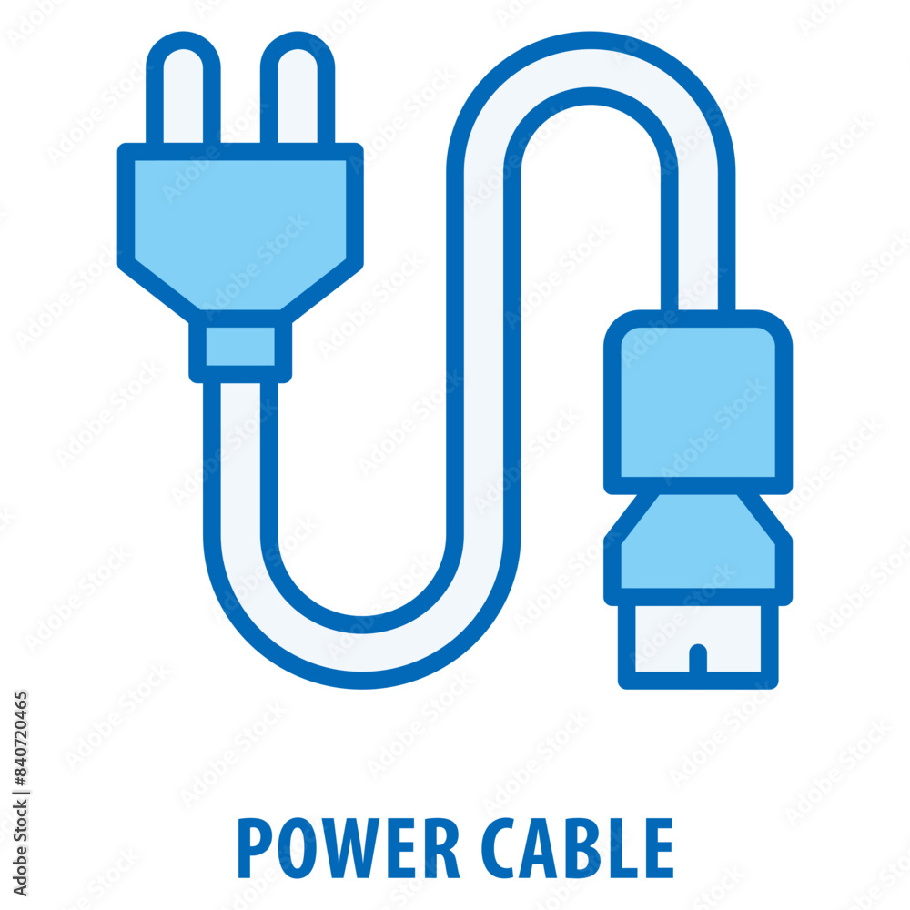 Poster power cable icon simple and easy to edit for your design elements
