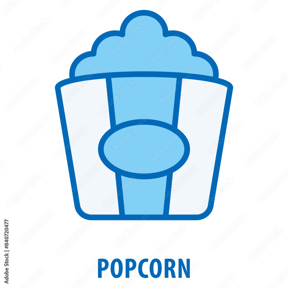 Aufkleber popcorn icon simple and easy to edit for your design elements