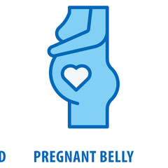 Pregnant Belly Icon simple and easy to edit for your design elements