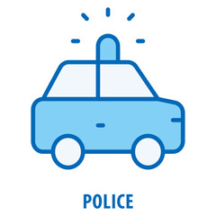 Police Icon simple and easy to edit for your design elements