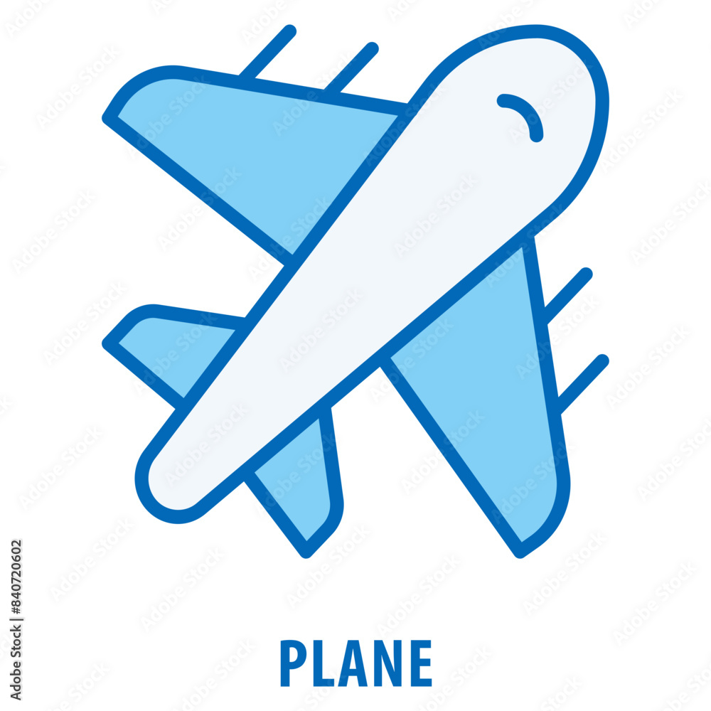 Poster plane icon simple and easy to edit for your design elements