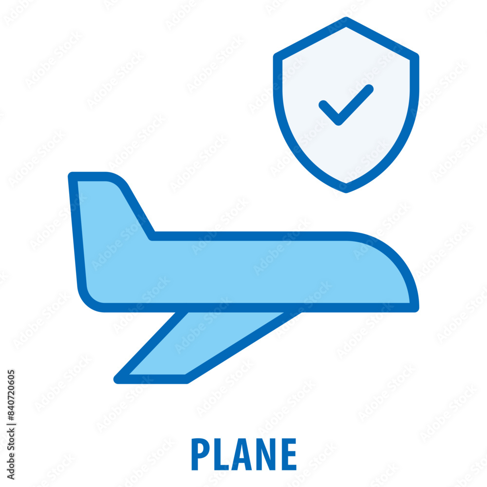 Poster plane icon simple and easy to edit for your design elements
