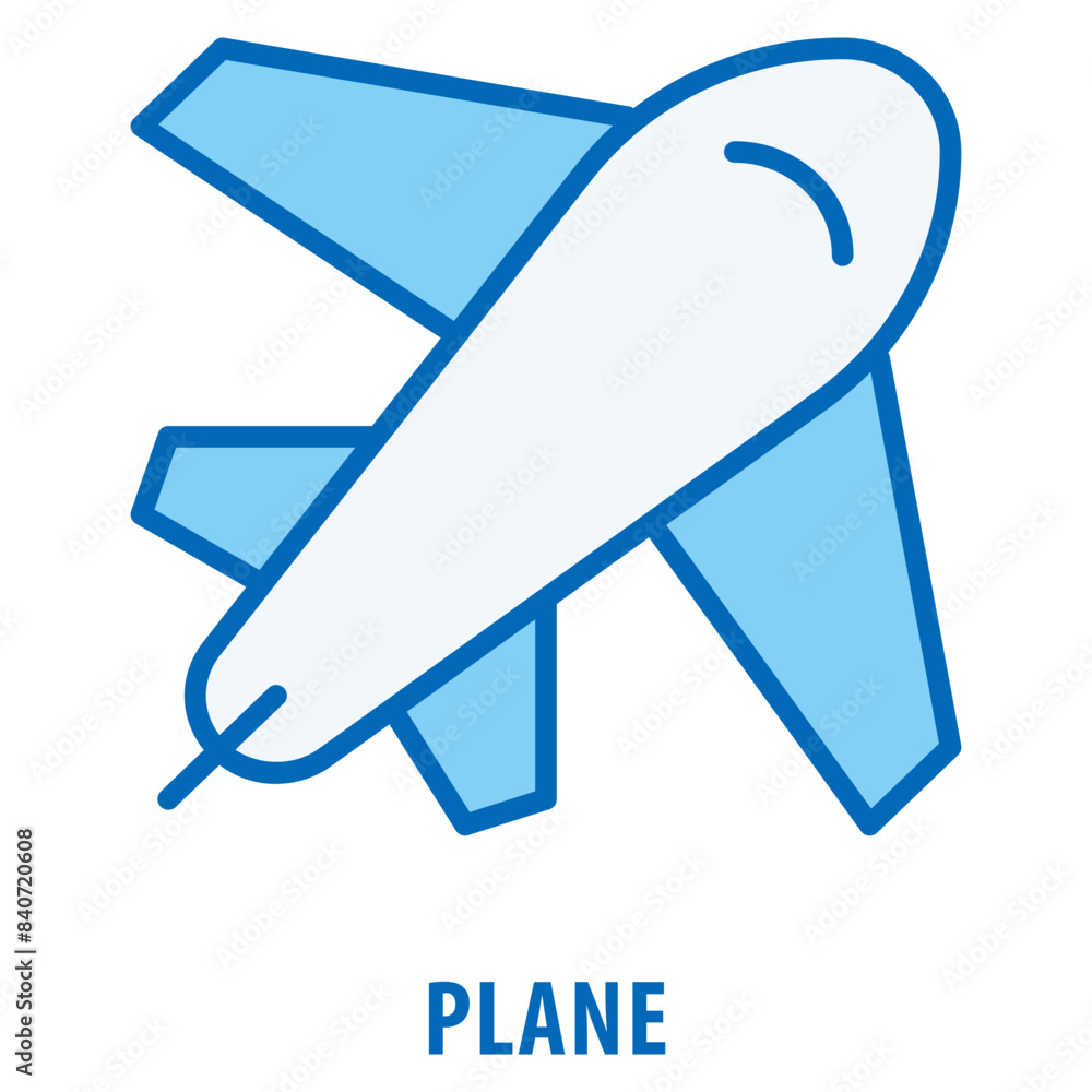Poster plane icon simple and easy to edit for your design elements