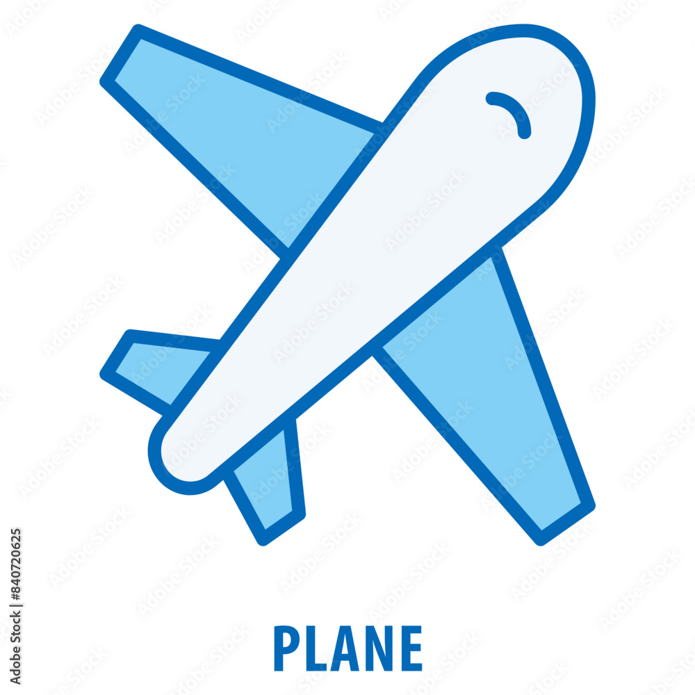 Poster plane icon simple and easy to edit for your design elements