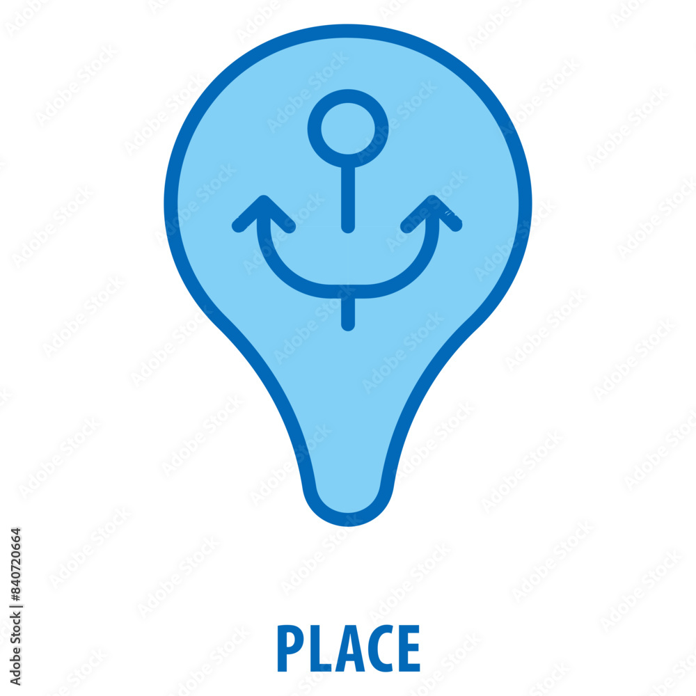 Poster place icon simple and easy to edit for your design elements