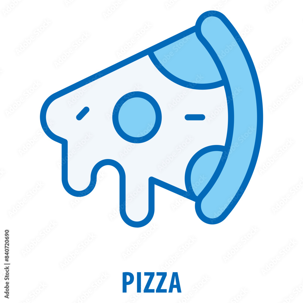 Poster pizza icon simple and easy to edit for your design elements