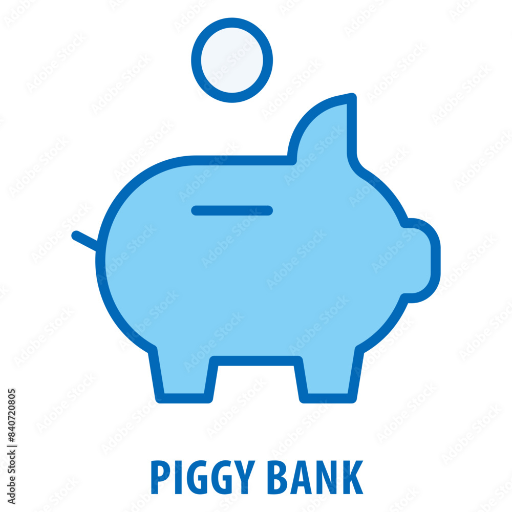 Poster piggy bank icon simple and easy to edit for your design elements
