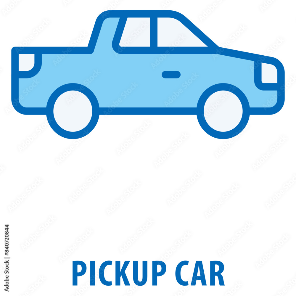 Poster pickup car icon simple and easy to edit for your design elements