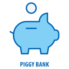 Piggy Bank Icon simple and easy to edit for your design elements