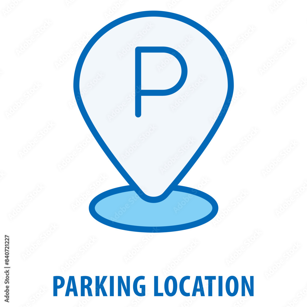 Aufkleber parking location icon simple and easy to edit for your design elements