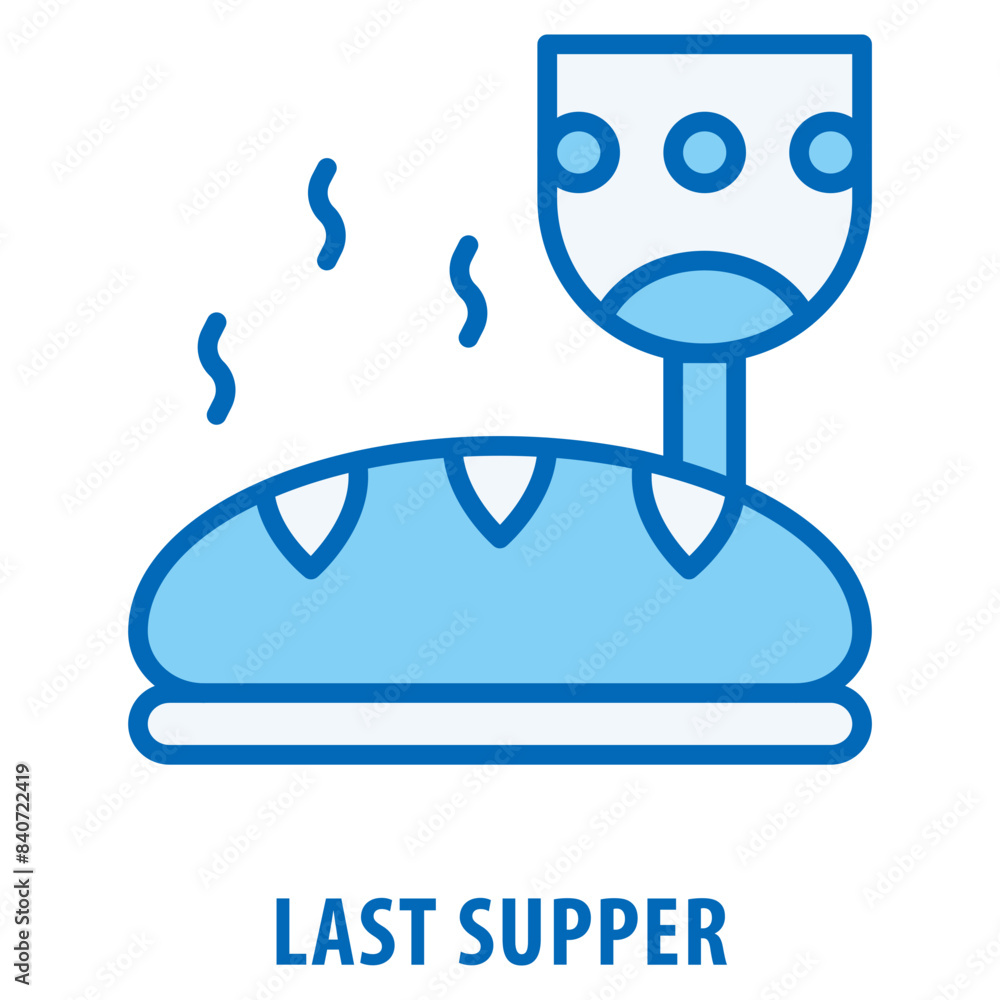 Poster last supper icon simple and easy to edit for your design elements