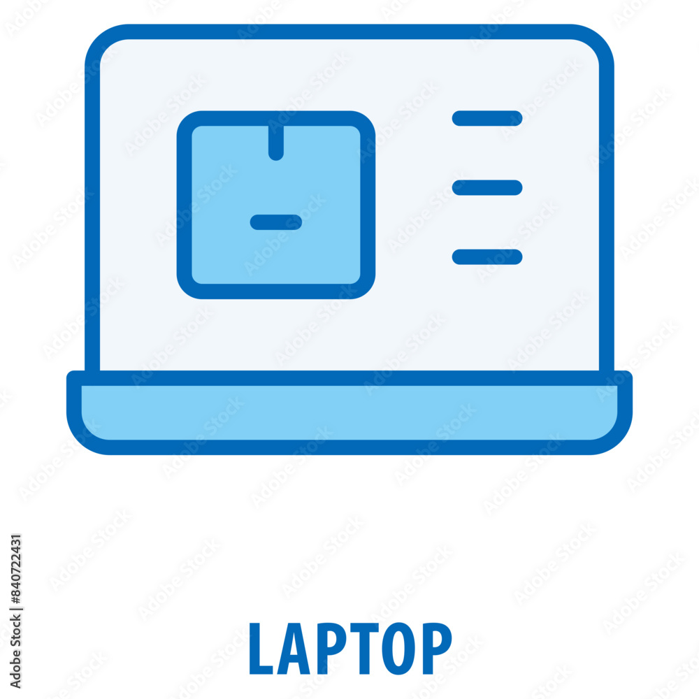 Poster laptop icon simple and easy to edit for your design elements
