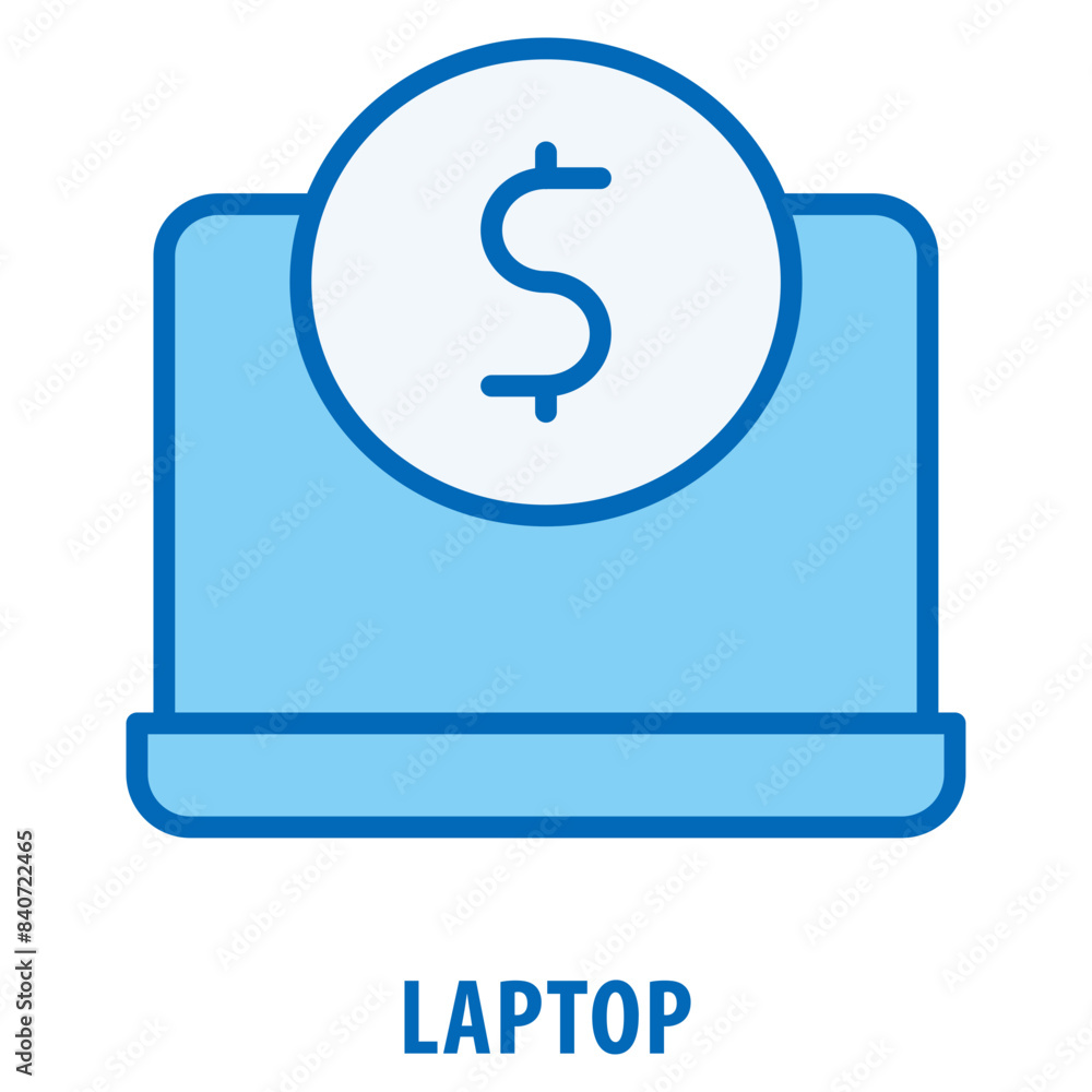 Poster laptop icon simple and easy to edit for your design elements