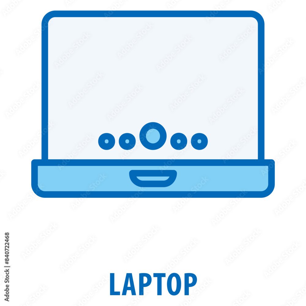 Poster laptop icon simple and easy to edit for your design elements