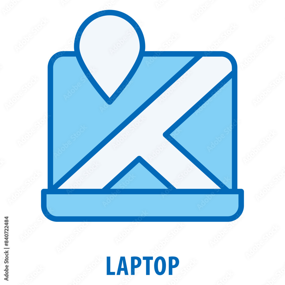 Poster laptop icon simple and easy to edit for your design elements