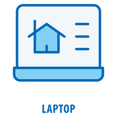 Laptop_9 Icon simple and easy to edit for your design elements