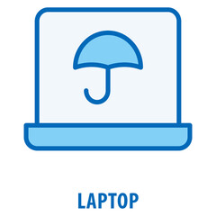 Fototapeta premium Laptop Icon simple and easy to edit for your design elements