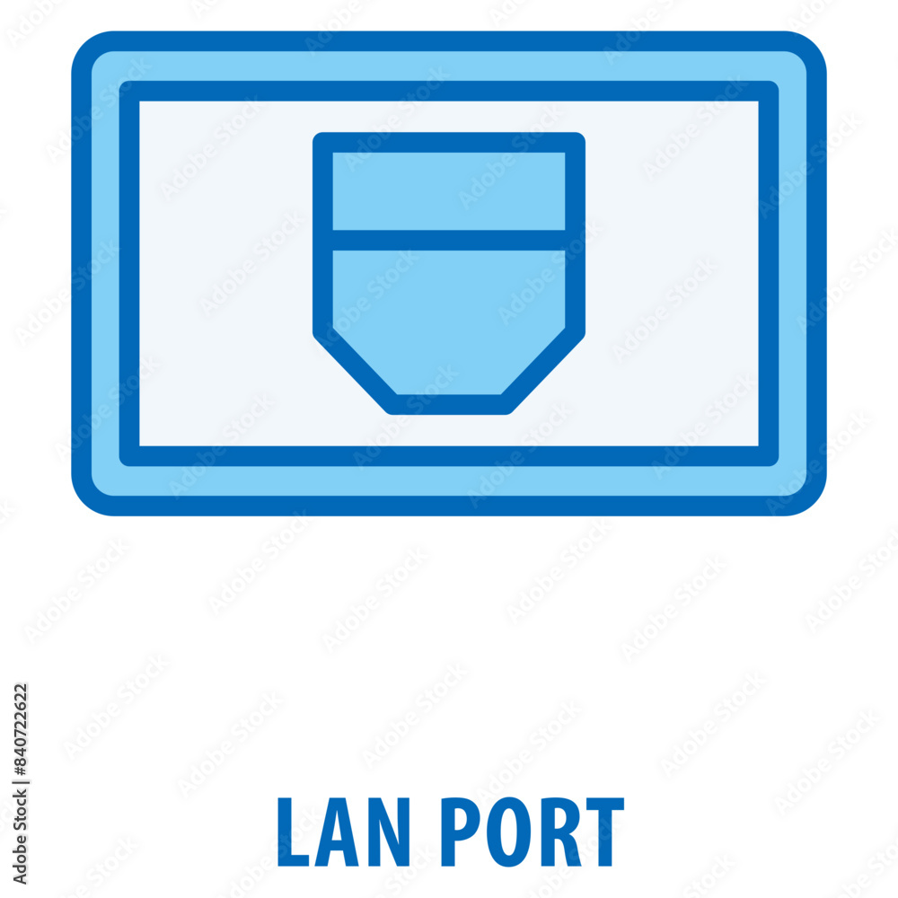 Poster lan port icon simple and easy to edit for your design elements