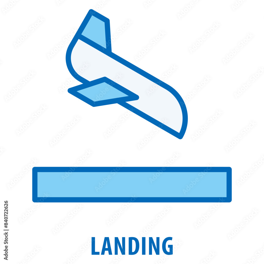 Poster landing icon simple and easy to edit for your design elements