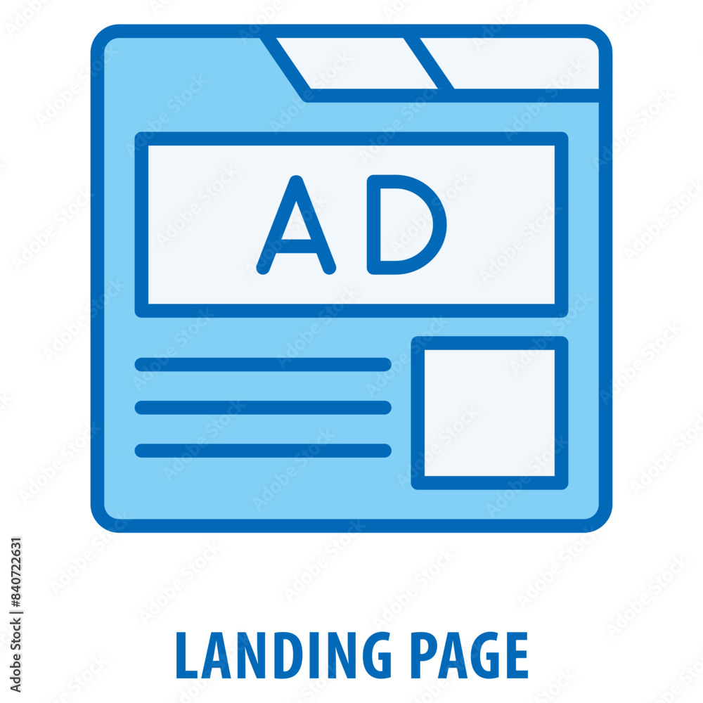 Poster landing page icon simple and easy to edit for your design elements