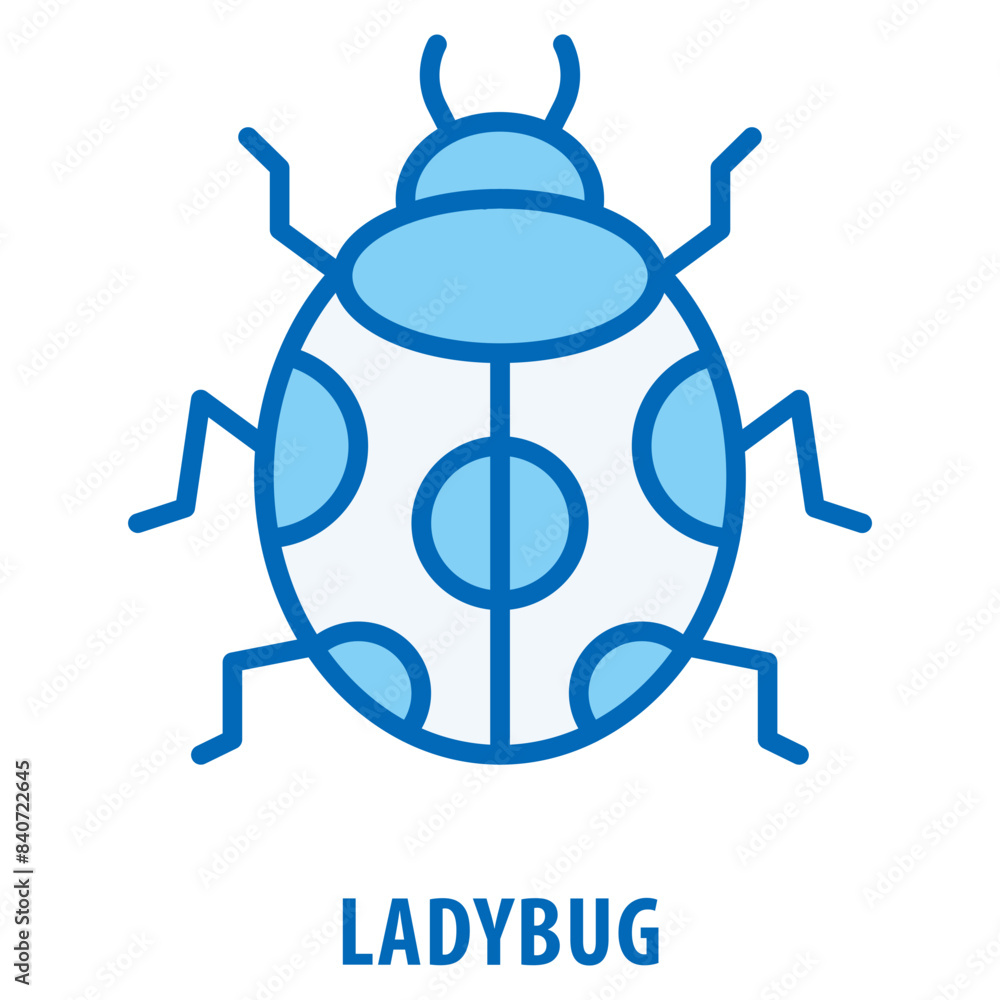 Poster ladybug icon simple and easy to edit for your design elements