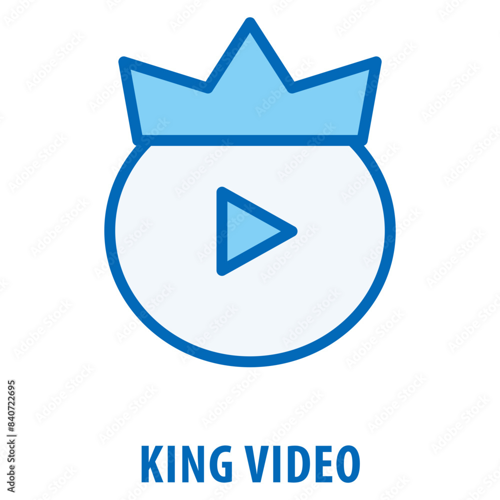 Poster king video icon simple and easy to edit for your design elements