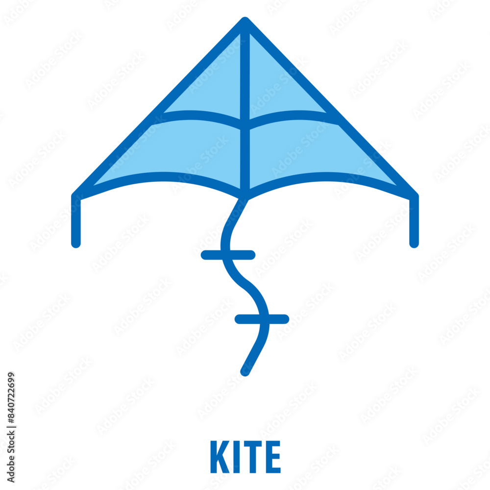 Poster Kite Icon simple and easy to edit for your design elements