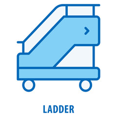 Ladder Icon simple and easy to edit for your design elements