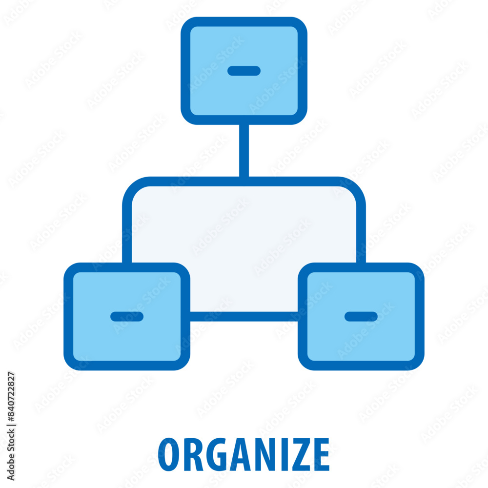 Poster organize icon simple and easy to edit for your design elements