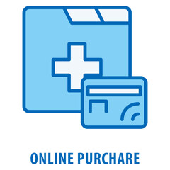 Obraz premium Online Purchare Icon simple and easy to edit for your design elements
