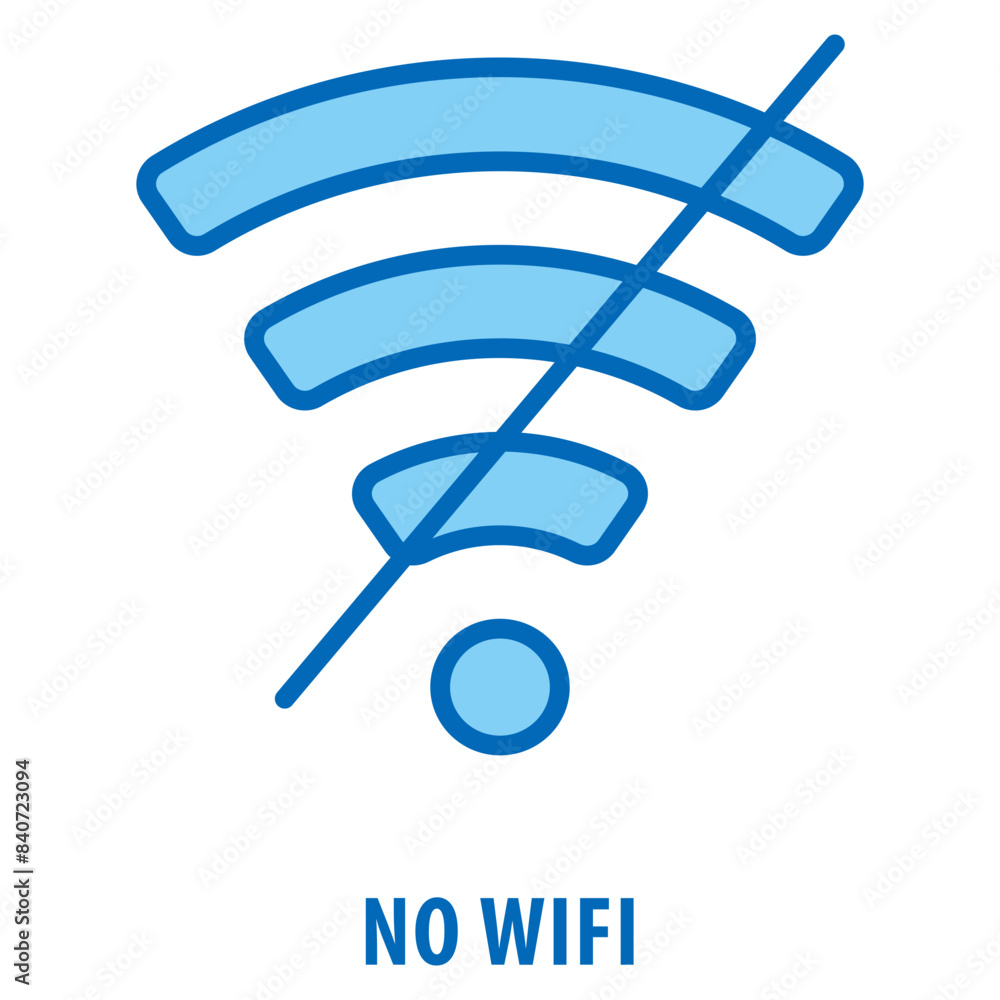 Poster no wifi icon simple and easy to edit for your design elements