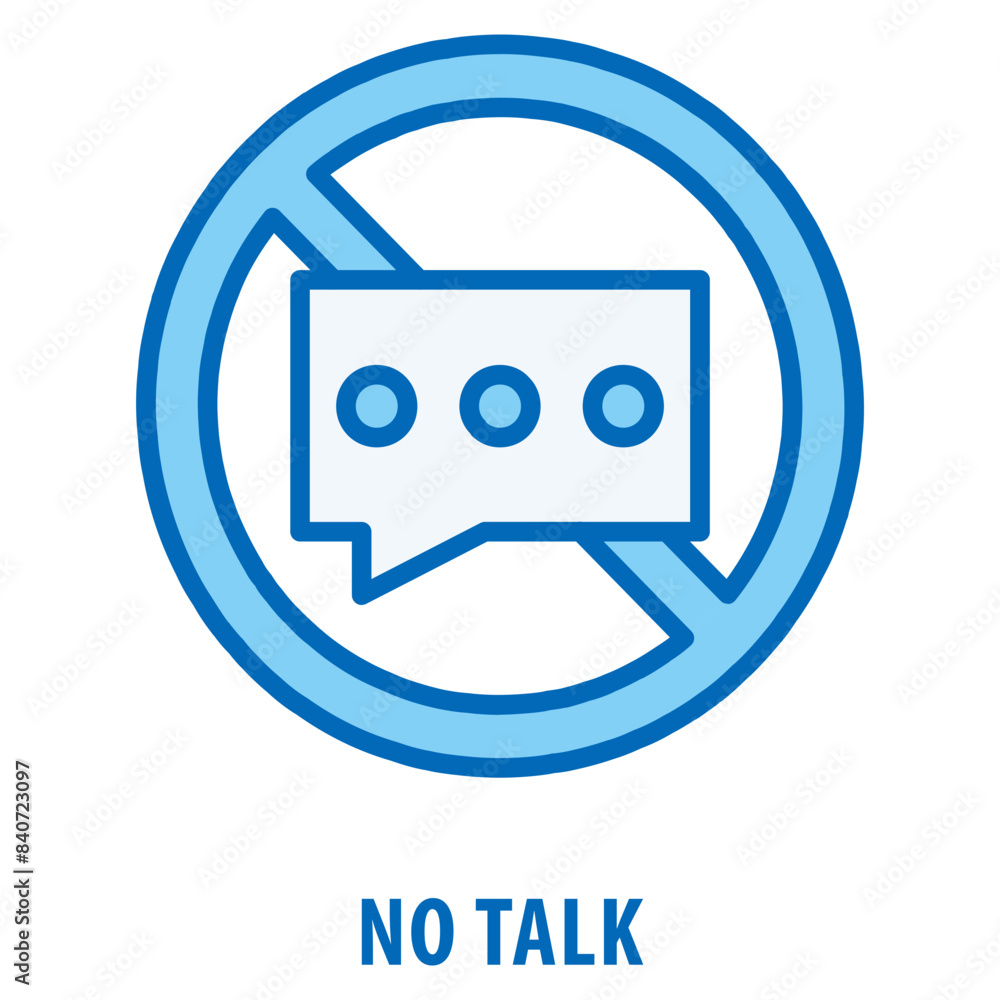 Poster no talk icon simple and easy to edit for your design elements