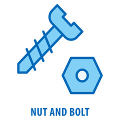 nut and bolt Icon simple and easy to edit for your design elements