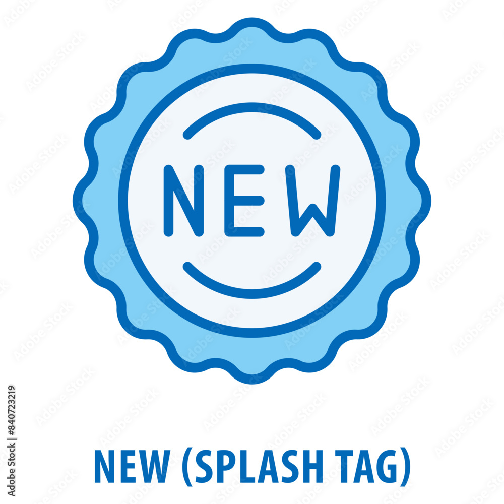 Poster new splash tag icon simple and easy to edit for your design elements