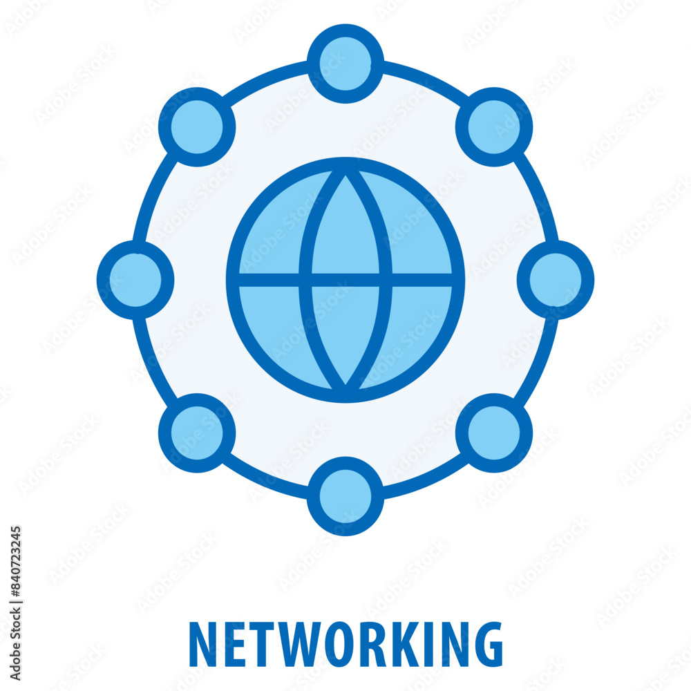Poster networking icon simple and easy to edit for your design elements