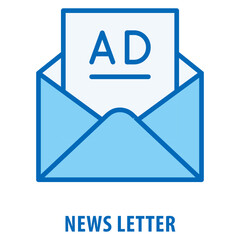News Letter Icon simple and easy to edit for your design elements