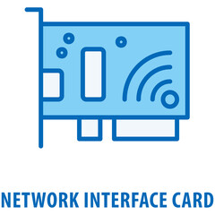 Network Interface Card Icon simple and easy to edit for your design elements