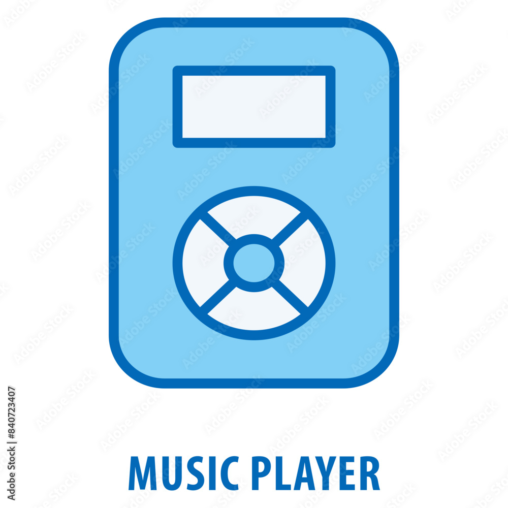 Poster music player icon simple and easy to edit for your design elements
