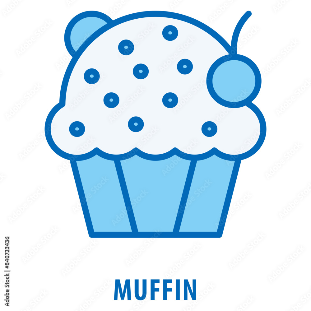 Poster muffin icon simple and easy to edit for your design elements