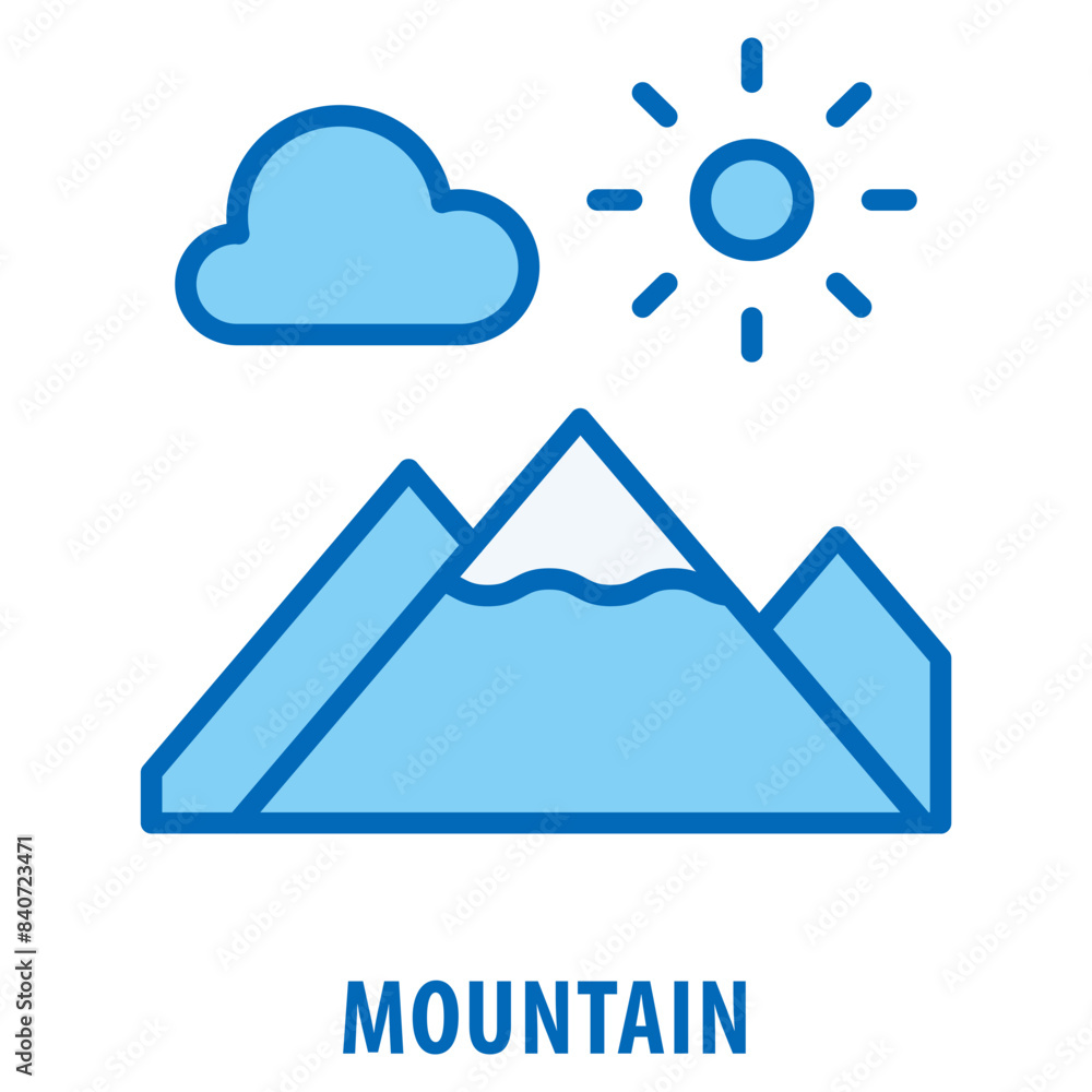 Aufkleber mountain icon simple and easy to edit for your design elements