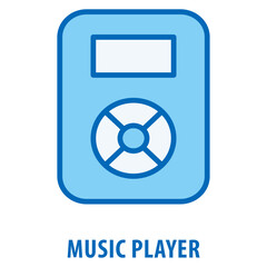 Music Player Icon simple and easy to edit for your design elements