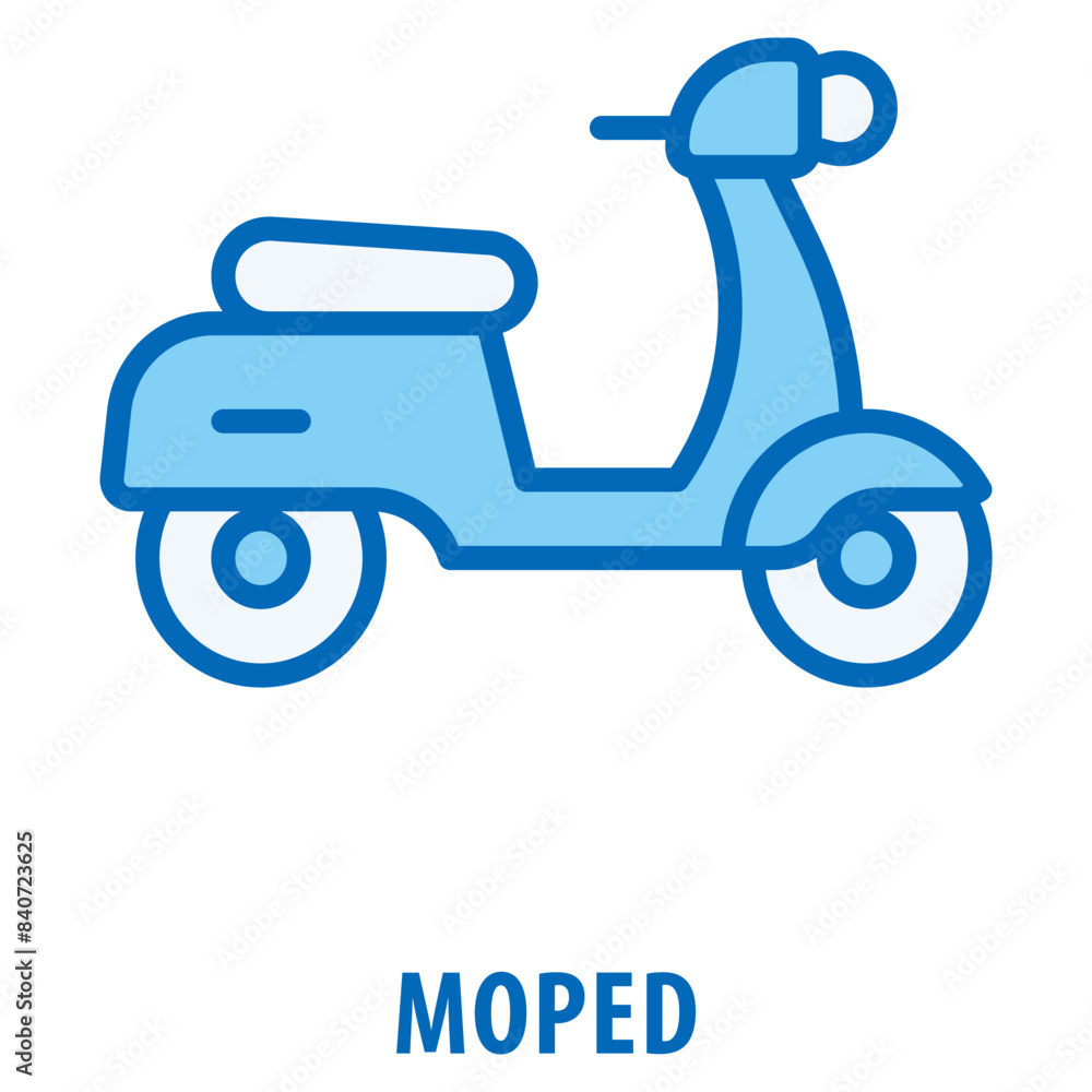 Poster moped icon simple and easy to edit for your design elements