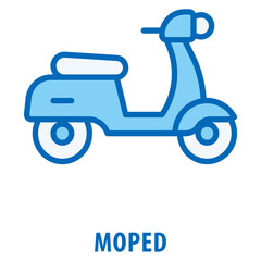 Moped Icon simple and easy to edit for your design elements