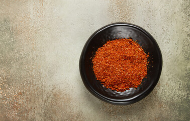 Svan salt, black bowl, spices of Georgia, Georgian traditional cuisine,