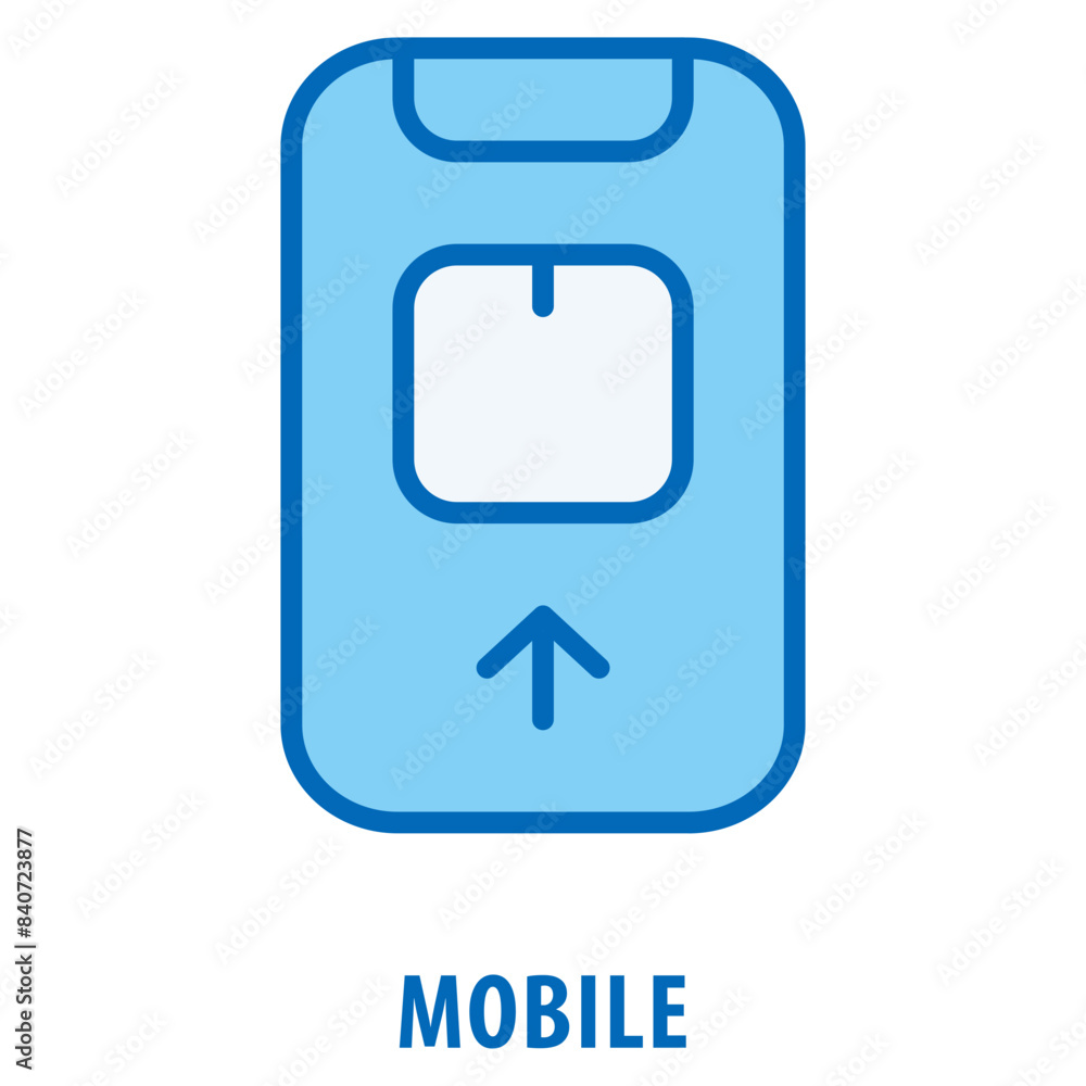 Aufkleber mobile icon simple and easy to edit for your design elements