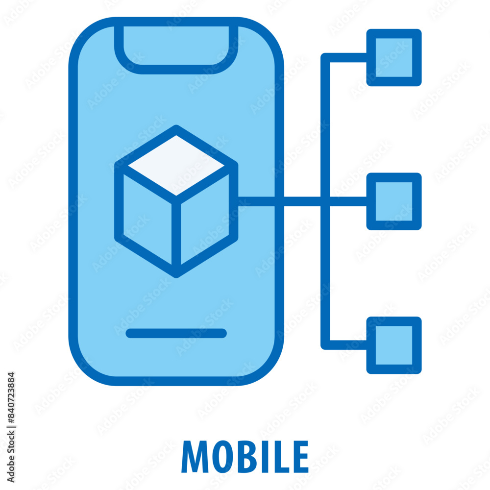 Aufkleber mobile icon simple and easy to edit for your design elements