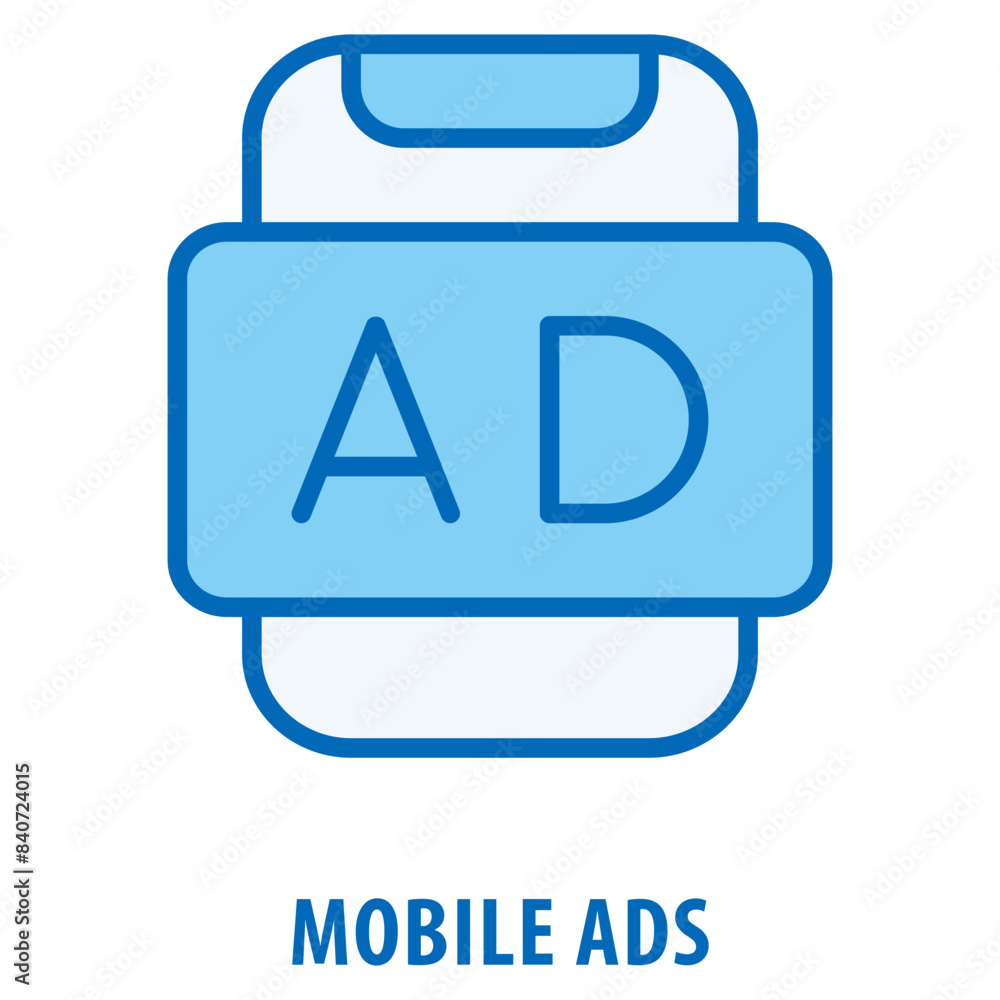 Poster mobile ads icon simple and easy to edit for your design elements