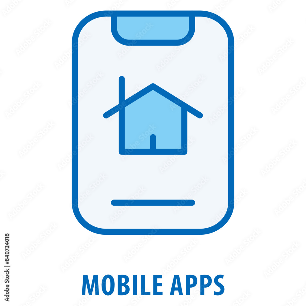 Poster mobile apps icon simple and easy to edit for your design elements